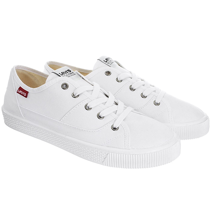 white levi's canvas shoes