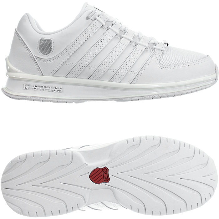 K Swiss Mens Trainers Leather Lace Up Shoes Sports Casual Sneakers UK Sizes 