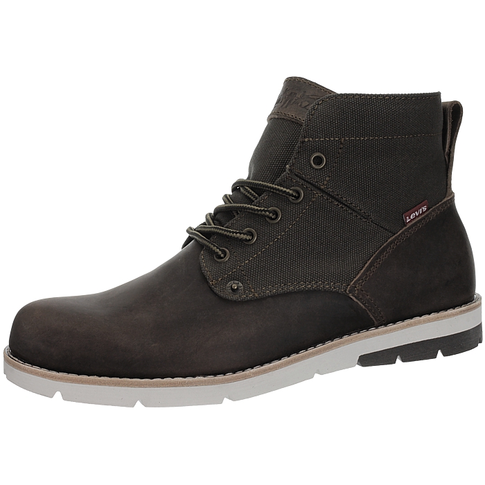 canvas leather boots