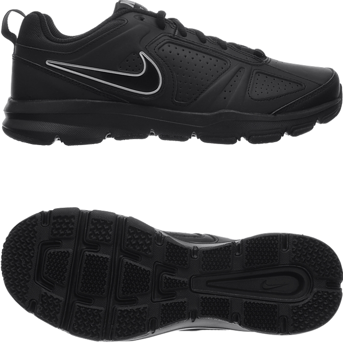 nike black leather trainers