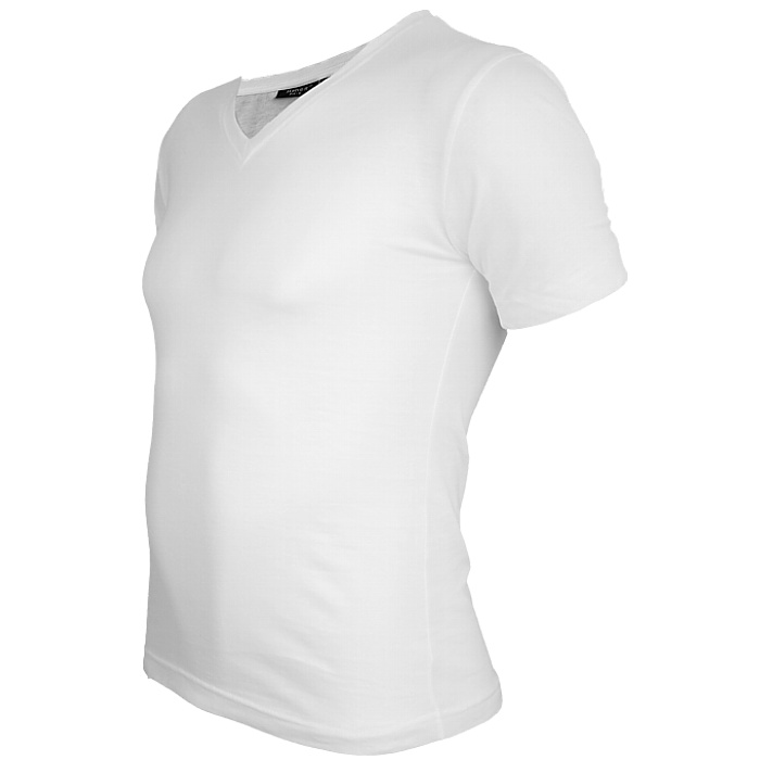 Hanes Herren T-Shirt Baumwolle Freizeit V-Auschnitt Kurzarm schwarz oder weiß
