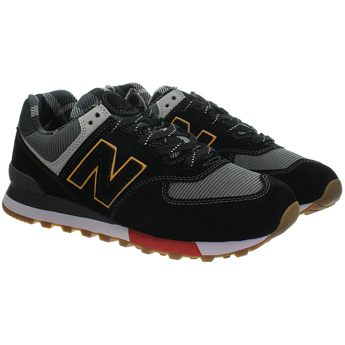 New Balance Suede 574 Sneakers in Black for Men Mens Shoes Trainers Low-top trainers 