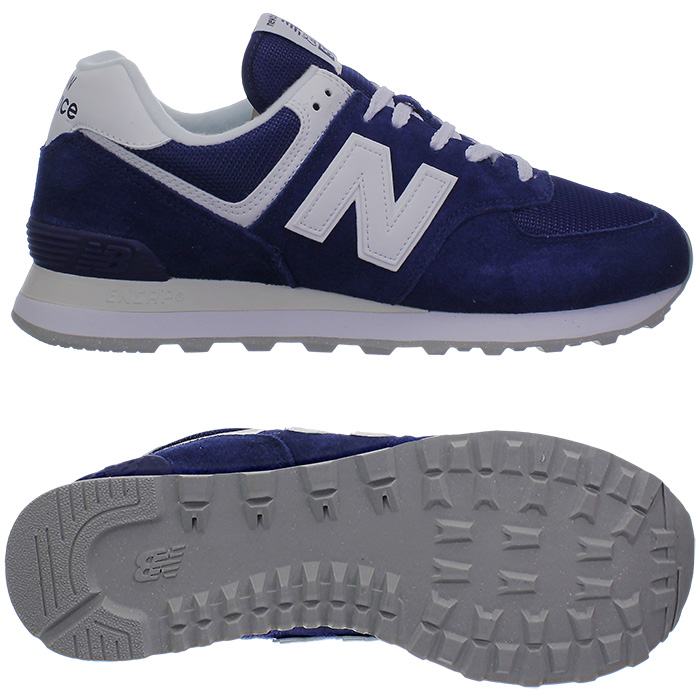 New Balance 574 Classic blau Herren Low-Top Wildleder Sneaker Freizeitschuhe NEU