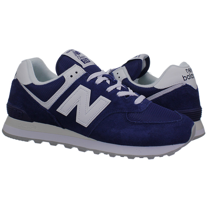 New Balance 574 classic blue Men s low top suede sneakers casual Trainers NEW