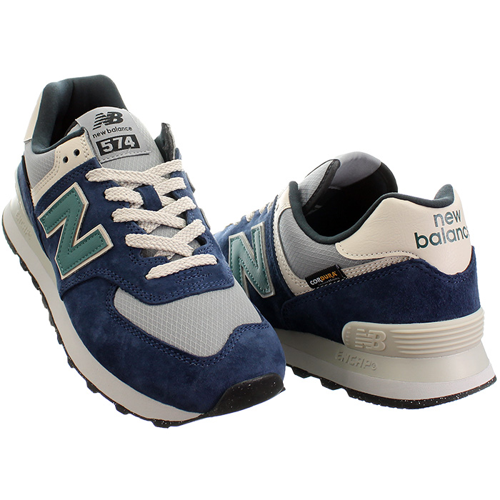 New Balance U574 Blau Braun Grün Low-Top Sneakers Freizeitschuhe CORDURA NEU