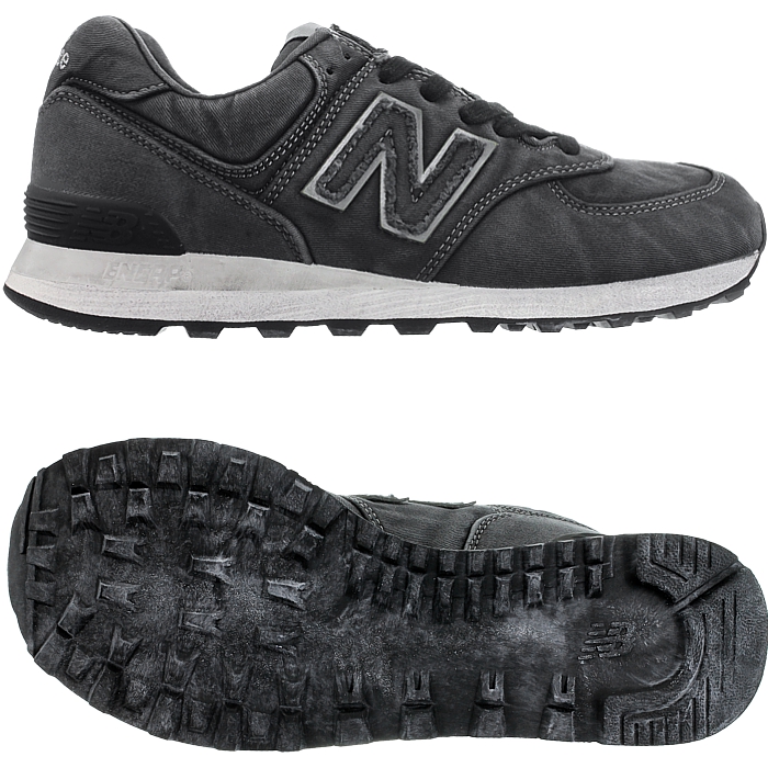 new balance ml574 d sneaker für herren schwarz