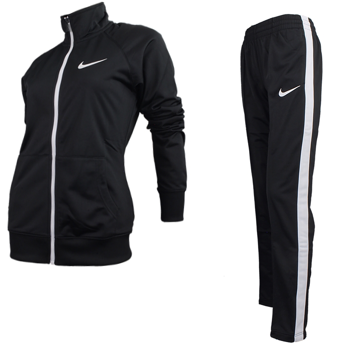 nike black and pink tracksuit