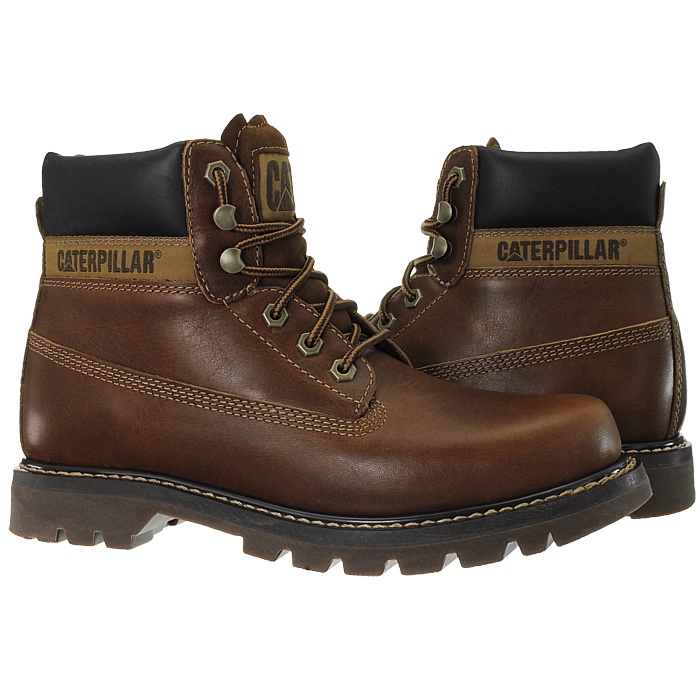 caterpillar chocolate brown leather colorado boots