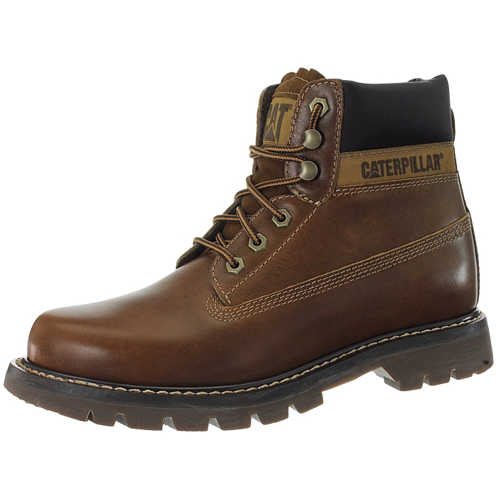caterpillar chocolate brown leather colorado boots
