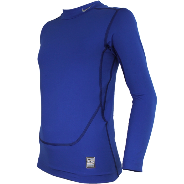 nike blue compression shirt