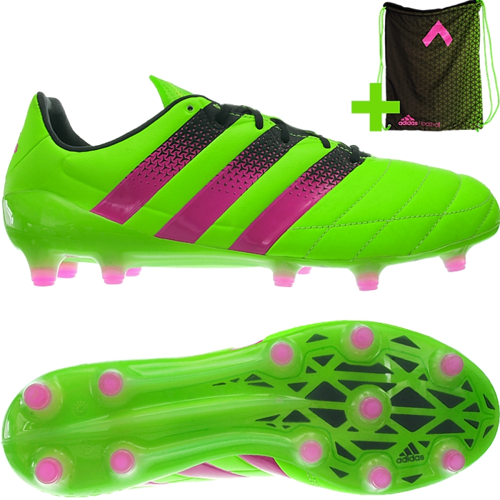 Adidas ACE 16.1 FG/AG LEA green Leather Soccer Boots Shoes Studs NEW | eBay