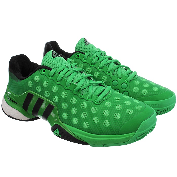 Adidas Barricade 2015 men's tennis shoes black green indoor allcourt