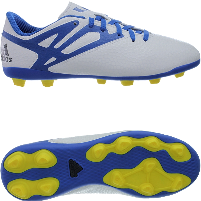 Adidas Messi 15.4 FXG J Kid's soccer shoes FXG-studs white/blue/yellow NEW  | eBay