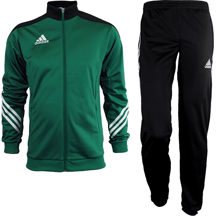 green adidas jogging suit