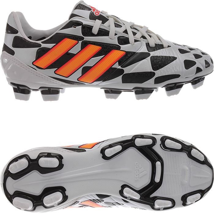 orange and black adidas soccer cleats
