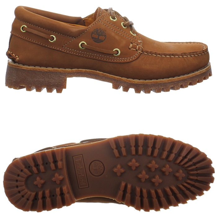 Timberland Classic 3-Eye Boat Herren braun beige Leder Bootsschuhe Sneakers NEU - Bild 6 von 9