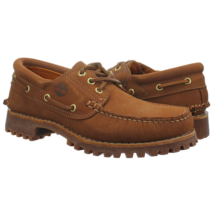 Timberland Classic 3-Eye Boat Herren braun beige Leder Bootsschuhe Sneakers NEU - Bild 7 von 9