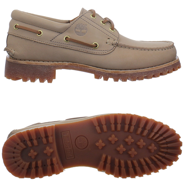 Timberland Classic 3-Eye Boat Herren braun beige Leder Bootsschuhe Sneakers NEU - Bild 2 von 9