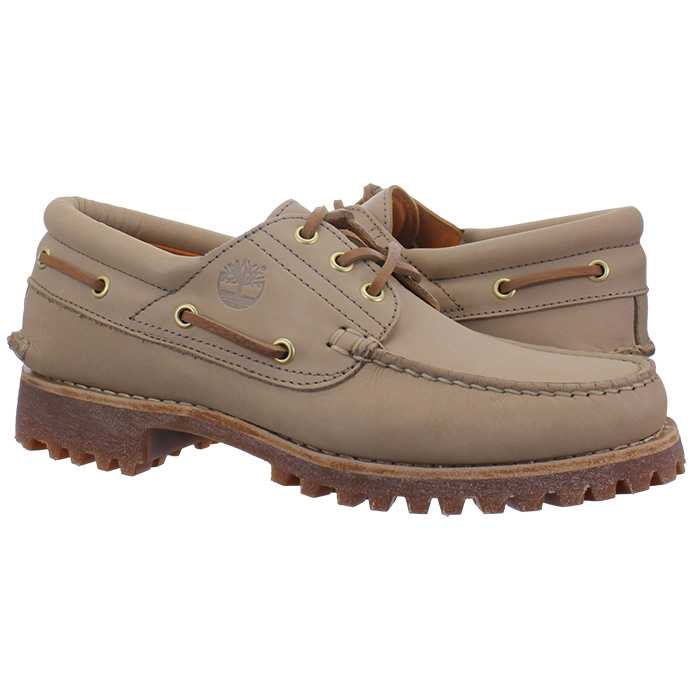 Timberland Classic 3-Eye Boat Herren braun beige Leder Bootsschuhe Sneakers NEU - Bild 3 von 9