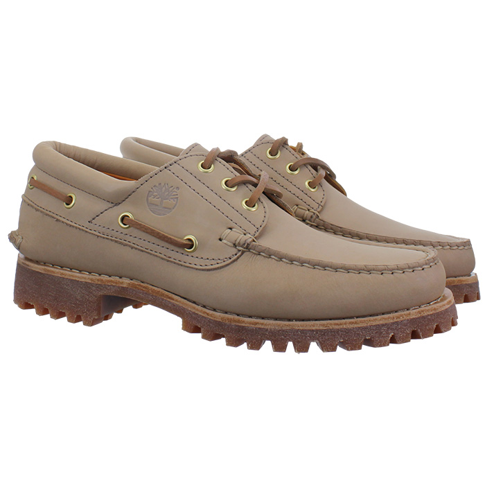 Timberland Classic 3-Eye Boat Herren braun beige Leder Bootsschuhe Sneakers NEU - Bild 4 von 9