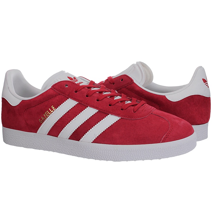 Adidas Gazelle Scarlet Footwear White Mens Suede Skateboarding Trainers Sneakers