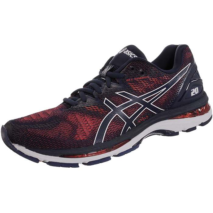 Asics Gel-Nimbus men's running shoes red black trainers jogging fitness ...