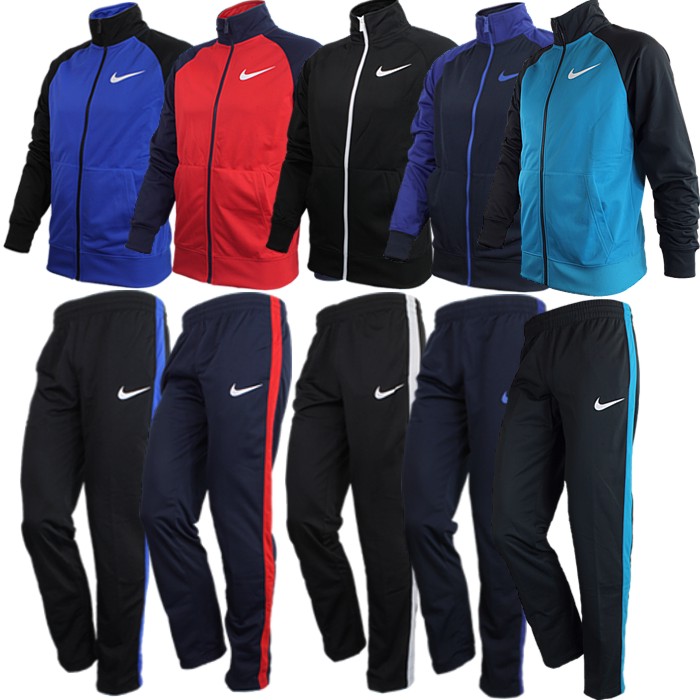 nike black and blue tracksuit